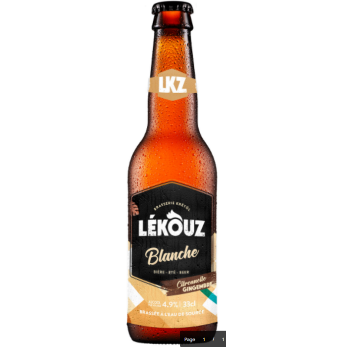 Bière Lekouz Blanche citronnelle gingembre lot de 12