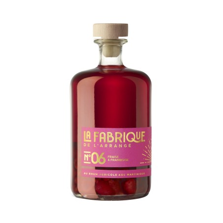 Bouteille rhum arrangé fraise framboise la fabrique