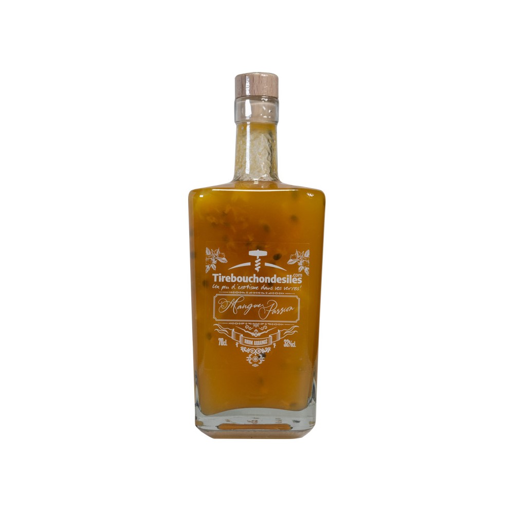 Bouteille rhum arrangé mangue passion tirebouchondesiles