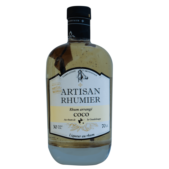 Bouteille de rhum arrangé coco artisan rhumier