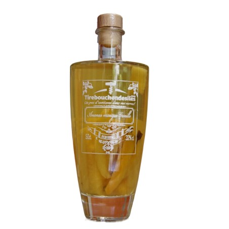 Rhum arrangé 50cl Ananas / Mangue / Vanille - Tirebouchondesiles
